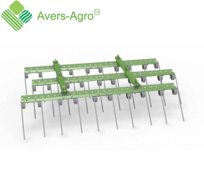 Spring comb 3 rows width 3m