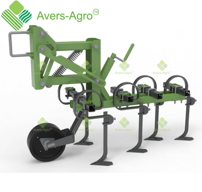 Razor row crop cultivator section with adjustable stand